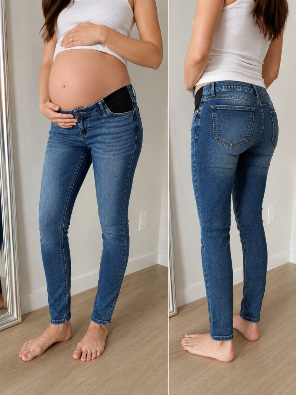 Isabel Maternity Jeggings Size 4/27R Medium Wash Stretch Pregnancy Jeans